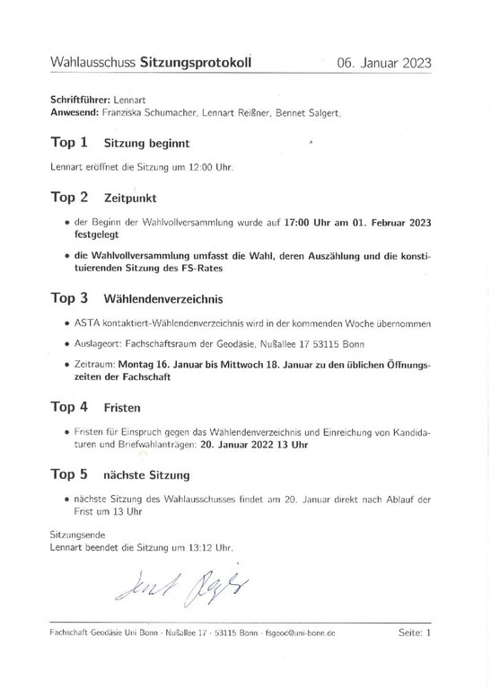 20230106 - Wahlausschuss